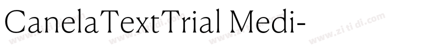CanelaTextTrial Medi字体转换